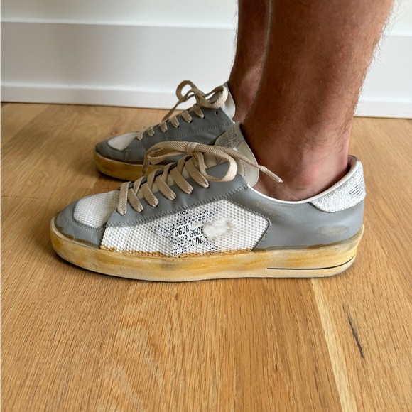 Men's Stardan with white leather star with GGDB print - Size 43 - Picture 6 of 8